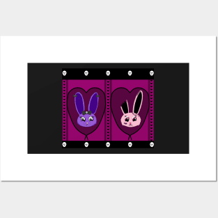 Bunny Love- Lolita style border print Posters and Art